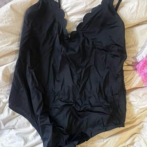 Vanilla/Beach one piece black bathing suit Never worn/no tags